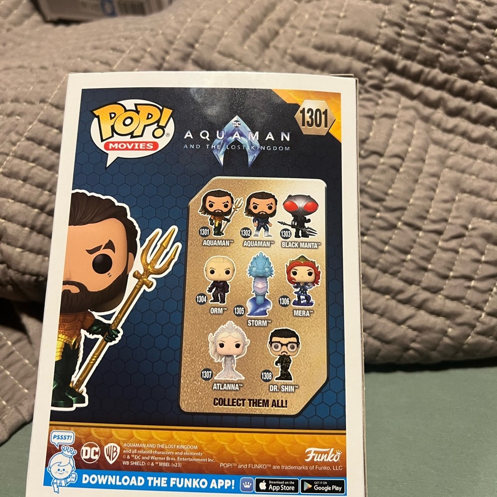 Aquaman Funko Pop from Aquaman and the Lost Kingdom 
1301 - Picture 3 of 6